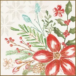 Online Elegant Poinsettia Framed Canvas Art Print Christmas Art & Wall Decor