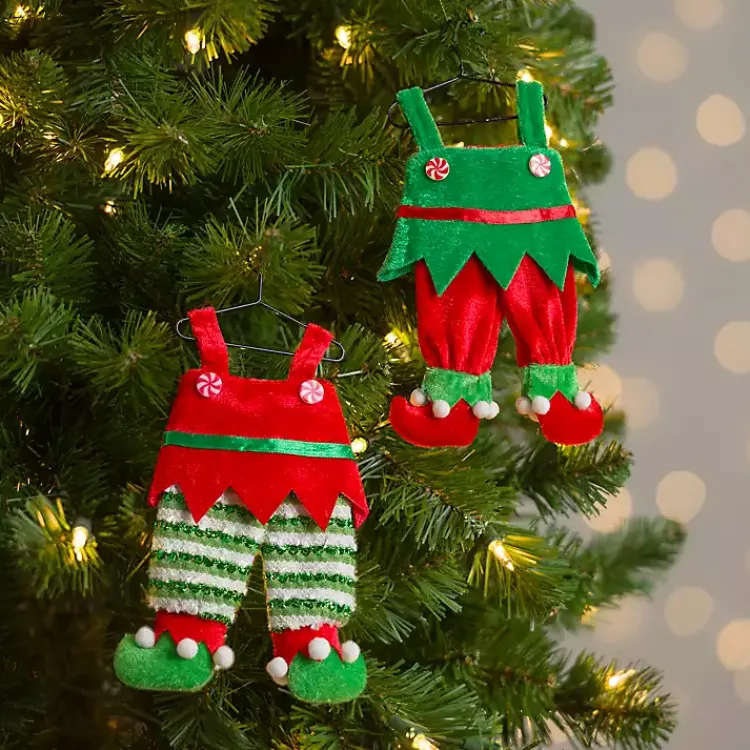 Online Elf Outfit Christmas Ornaments, Set of 2 Christmas Ornaments