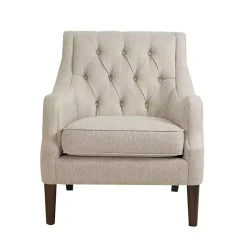Kirklands Home Accent Chairs|Elle Tufted Beige Accent Chair Tan