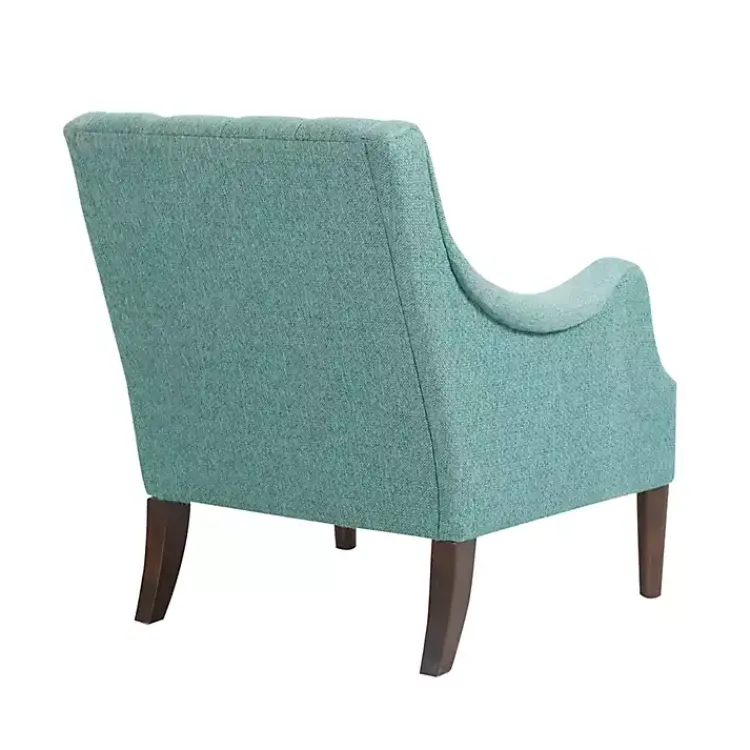 Kirklands Home Accent Chairs|Elle Tufted Teal Accent Chair Green