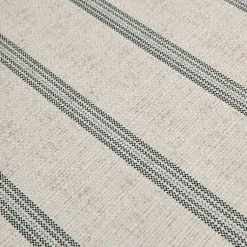 Kirklands Home Benches & Ottomans|Ellen Navy Stripe Martha Stewart Cocktail Ottoman Ivory