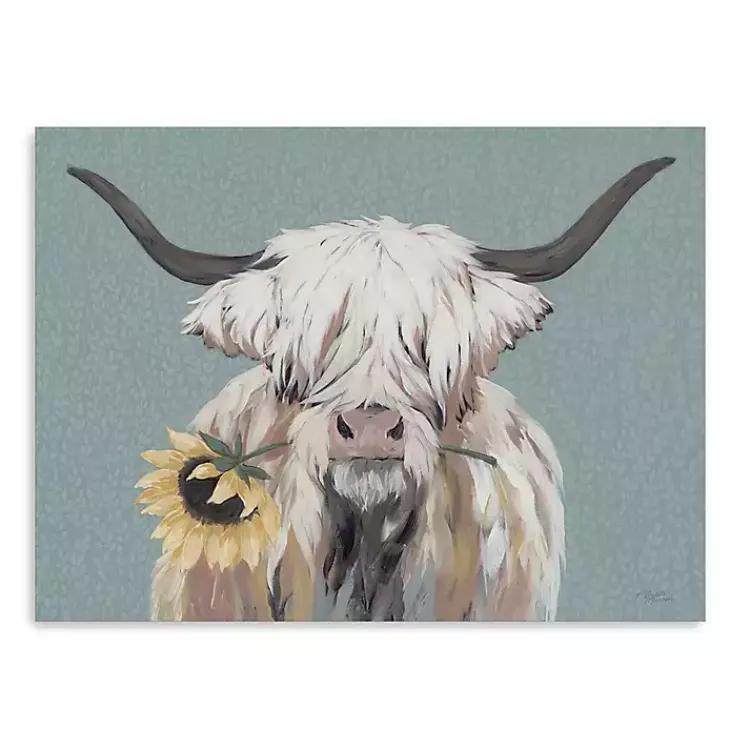 Kirklands Home Canvas Art|Ellie with a Sunflower Canvas Art Print, 32x24 in.