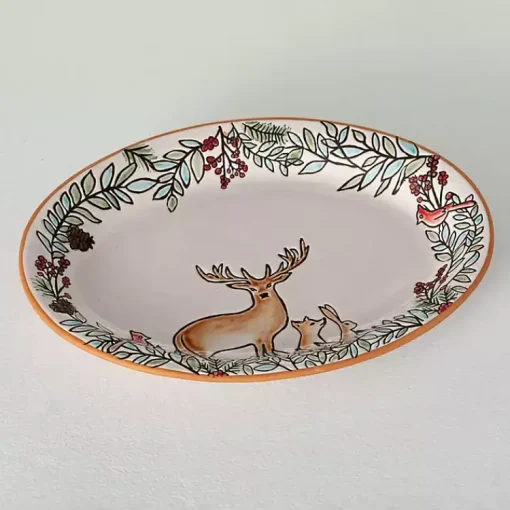 Sale Embossed Woodland Christmas Serving Platter Christmas Dining & Entertaining
