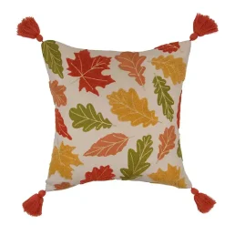 Sale Embroidered Autumn Leaves Pillow Fall
