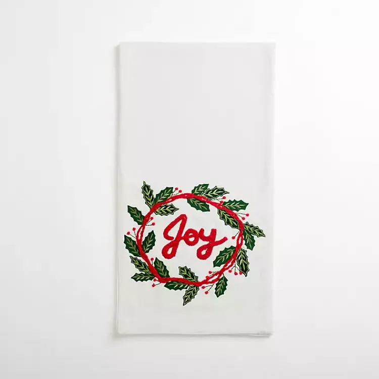 Clearance Embroidered Joy Table Runner, 90 in. Christmas Dining & Entertaining