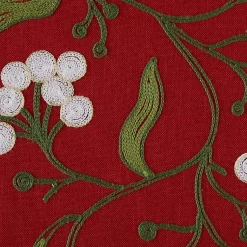 New Embroidered Mistletoe Christmas Table Runner Christmas Dining & Entertaining