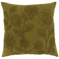 New Emerald Stone Wash Embroidered Throw Pillow Pillows