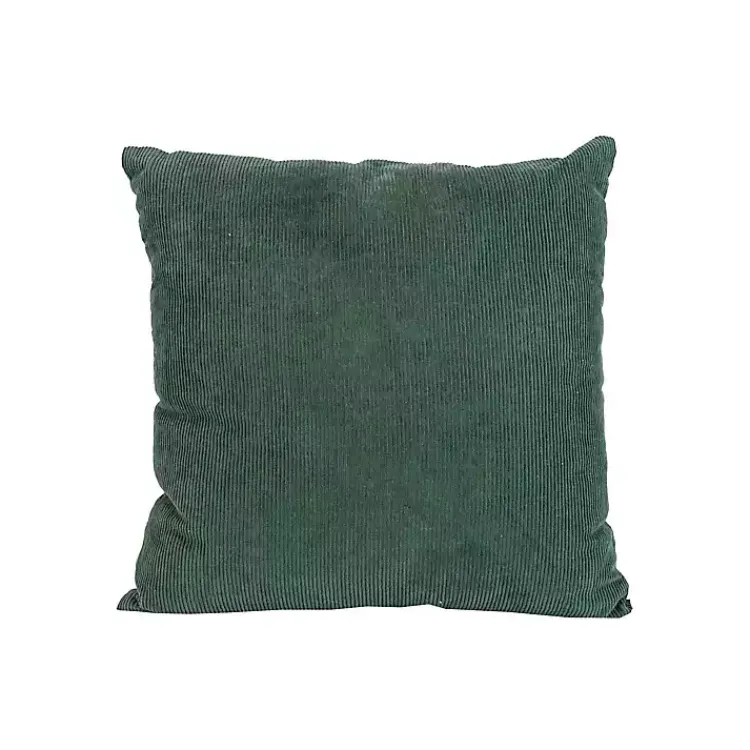 Sale Emerald Velvet Corduroy Throw Pillow Pillows