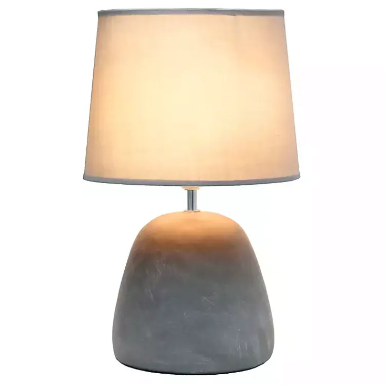 Kirklands Home Table Lamps|Emma Concrete Table Lamp with Shade Gray