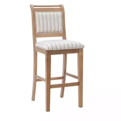 Kirklands Home Bar Stools & Counter Height Stools|Emma Bar Stool with Nailhead Trim Gray
