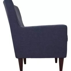 Kirklands Home Accent Chairs|Emma Navy Upholstered Accent Chair Blue