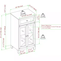Kirklands Home Cabinets & Sideboards|English Oak Double Door Reeves Cabinet Brown