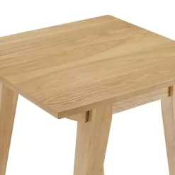 Kirklands Home Accent & End Tables|English Oak Wood Minimalist Accent Table Tan