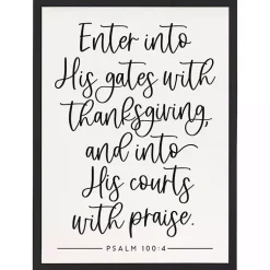 Hot Enter His Gates Framed Wall Plaque Seasonal Storage