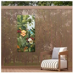 Kirklands Home Outdoor Wall Decor|Entwined I Outdoor Canvas Art Print Green