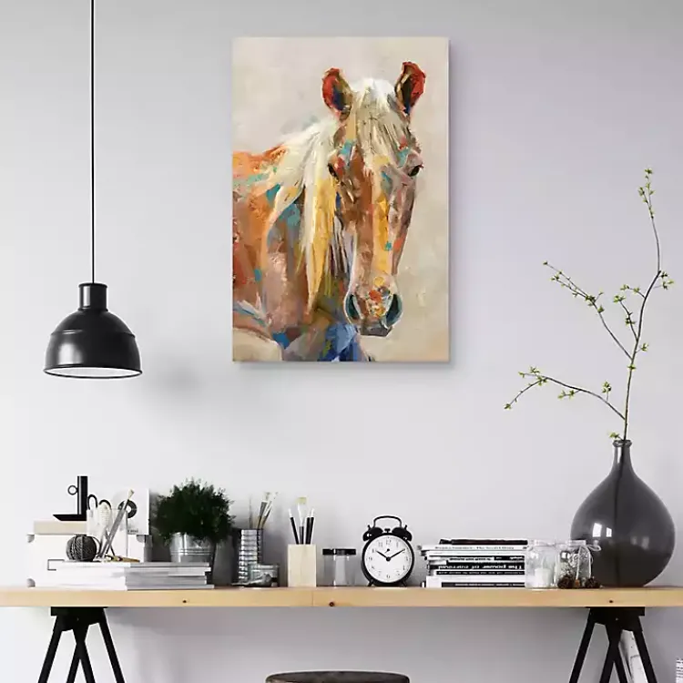 Kirklands Home Canvas Art|Equine Colors Portrait Canvas Art Print, 24x36 in.