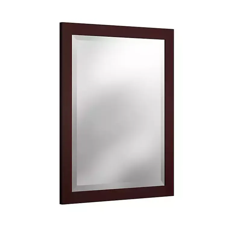 Kirklands Home Framed Mirrors|Espresso Beveled Vanity Mirror Brown
