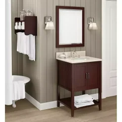 Kirklands Home Framed Mirrors|Espresso Beveled Vanity Mirror Brown