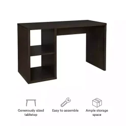 Kirklands Home Office Furniture|Espresso Cube Storage Wood Desk