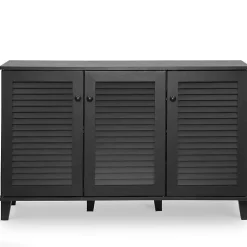 Kirklands Home Cabinets & Sideboards|Espresso 3-Door Wood Cabinet Brown