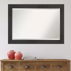 Kirklands Home Framed Mirrors|Espresso Plank Beveled Mirror