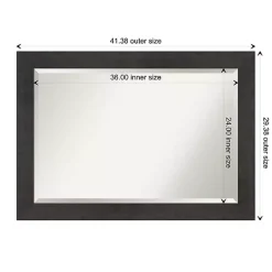 Kirklands Home Framed Mirrors|Espresso Plank Beveled Mirror