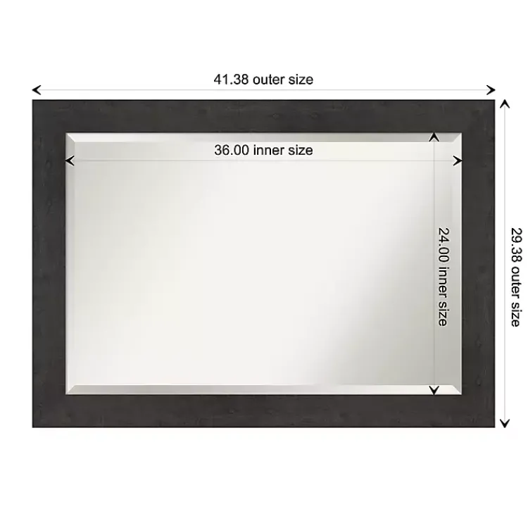 Kirklands Home Framed Mirrors|Espresso Plank Beveled Mirror