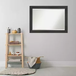 Kirklands Home Framed Mirrors|Espresso Plank Beveled Mirror