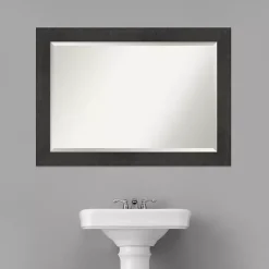 Kirklands Home Framed Mirrors|Espresso Plank Beveled Mirror