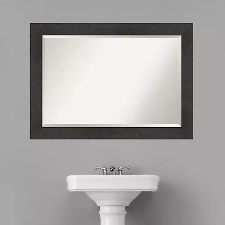 Kirklands Home Framed Mirrors|Espresso Plank Beveled Mirror