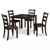 Kirklands Home Dining Sets|Espresso Wood Brooke 5-pc. Dining Furniture Set