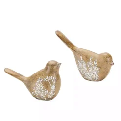 Online Etched Floral Bird Figurines, Set of 4 Statues & Figurines