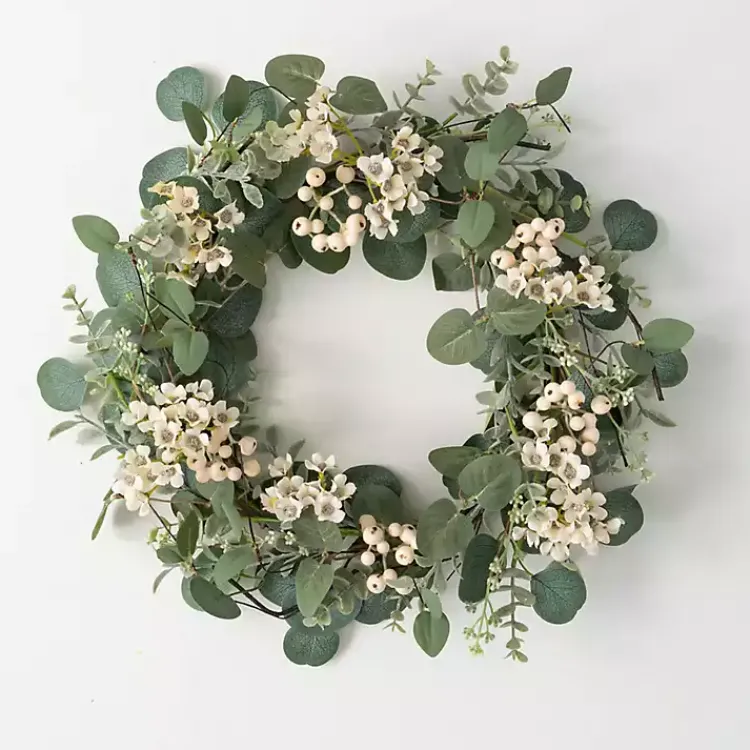 Online Eucalyptus and Wax Flower Wreath Wreaths