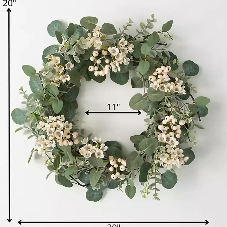 Online Eucalyptus and Wax Flower Wreath Wreaths