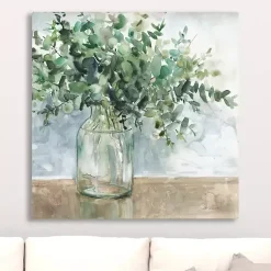Kirklands Home Canvas Art|Eucalyptus Bouquet Giclee Canvas Print, 30x30 in.