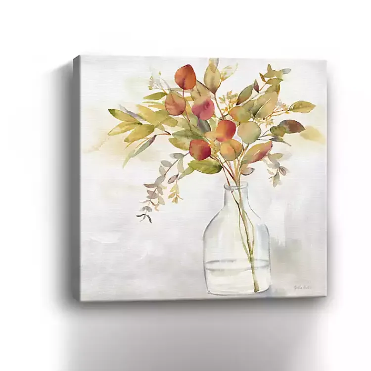 Kirklands Home Canvas Art|Eucalyptus Vase Spice I Canvas Art Print