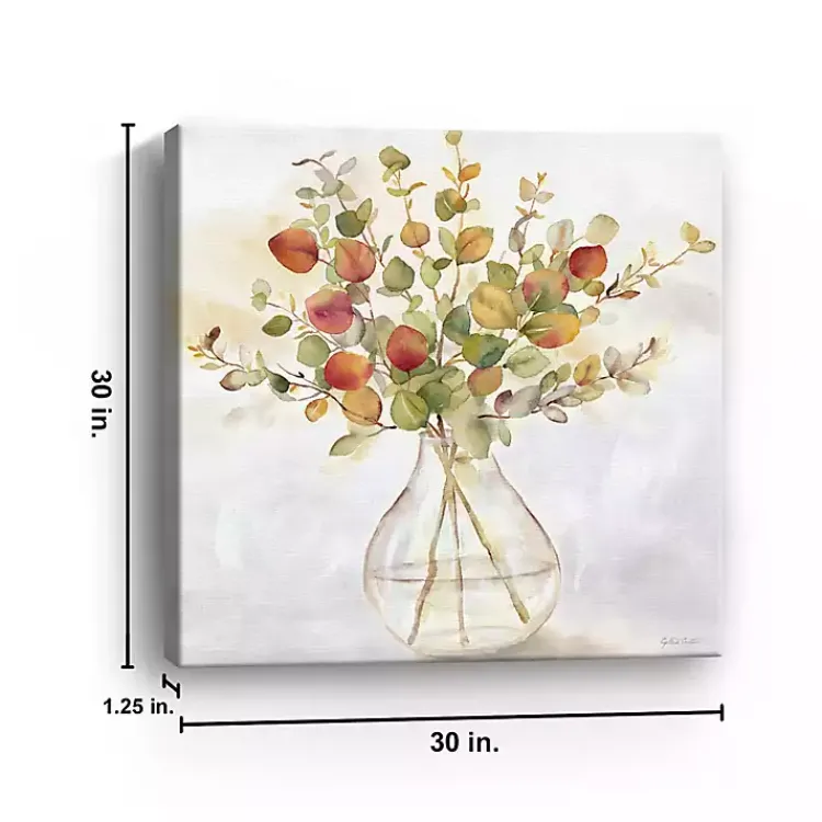 Kirklands Home Canvas Art|Eucalyptus Vase Spice II Canvas Art Print