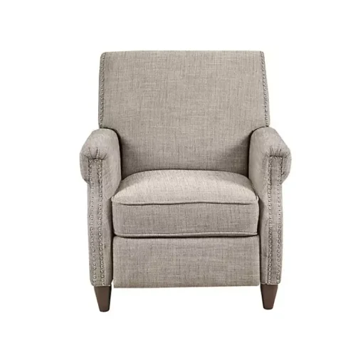 Kirklands Home Accent Chairs|Evanston Push-Back Sand Recliner Gray