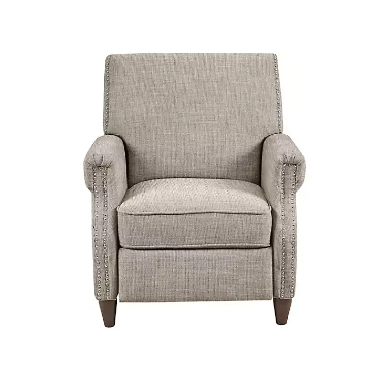 Kirklands Home Accent Chairs|Evanston Push-Back Sand Recliner Gray