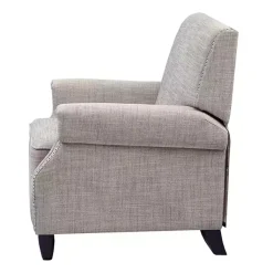 Kirklands Home Accent Chairs|Evanston Push-Back Sand Recliner Gray
