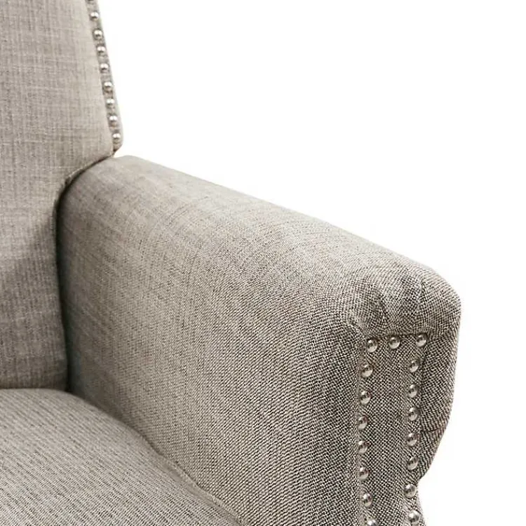 Kirklands Home Accent Chairs|Evanston Push-Back Sand Recliner Gray