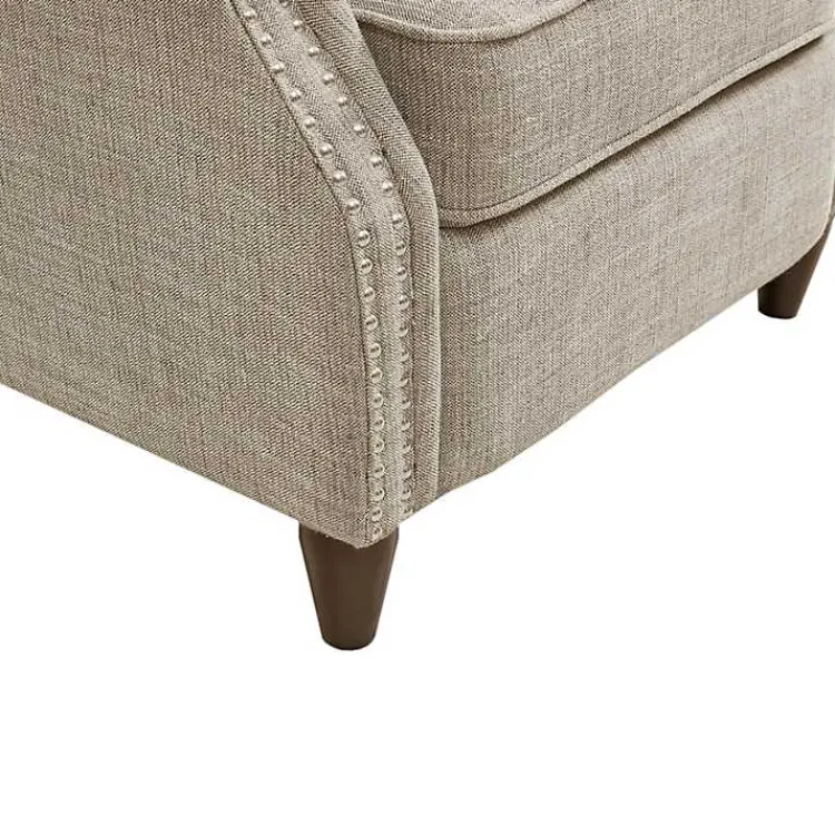 Kirklands Home Accent Chairs|Evanston Push-Back Sand Recliner Gray