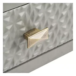 Kirklands Home Accent & End Tables|Evelina Textured Single Drawer Accent Table Gray