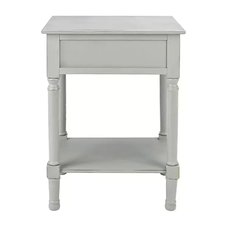 Kirklands Home Accent & End Tables|Evelina Textured Single Drawer Accent Table Gray