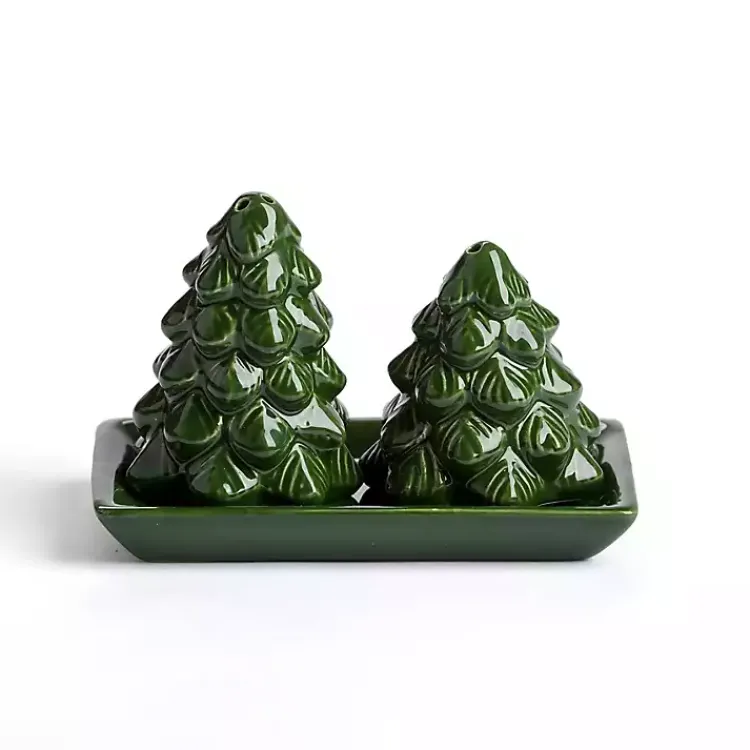 Kirklands Home Serving & Entertaining|Ever Shaped 3-pc. Salt and Pepper Shaker Set Green