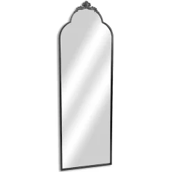 Kirklands Home Full Length & Floor Mirrors|Everlaine Modern Victorian Leaner Mirror Black