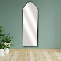 Kirklands Home Full Length & Floor Mirrors|Everlaine Modern Victorian Leaner Mirror Black
