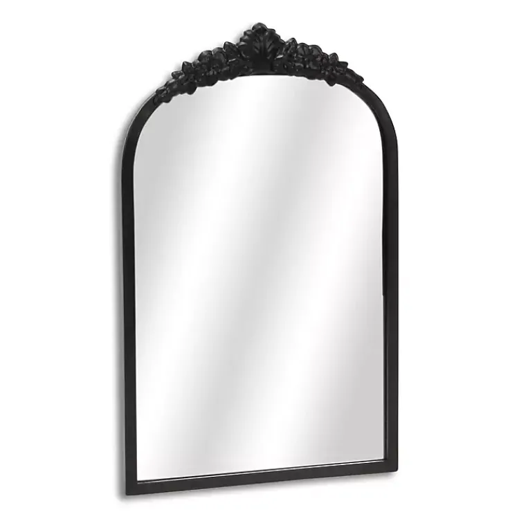 Kirklands Home Decorative Mirrors|Everlaine Modern Victorian Wall Mirror Black