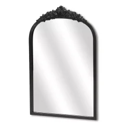 Kirklands Home Decorative Mirrors|Everlaine Modern Victorian Wall Mirror Black