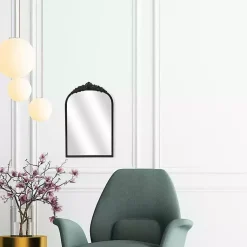 Kirklands Home Decorative Mirrors|Everlaine Modern Victorian Wall Mirror Black